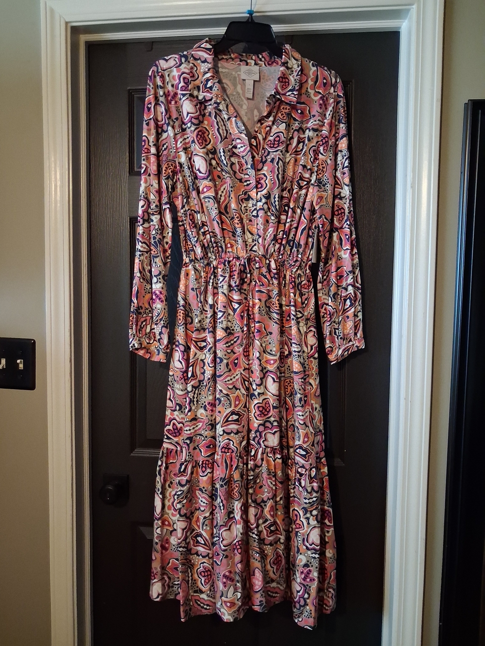 St Johns Bay Floral Paisley Midi Dress NWT
